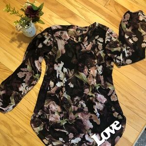 Zac & Rachel Floral Cold shoulder blouse